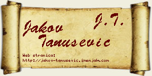 Jakov Tanušević vizit kartica